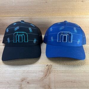 Travis Mathew Pineapples Snapback Trucker Mesh Golf Hat Cap Black And Blue